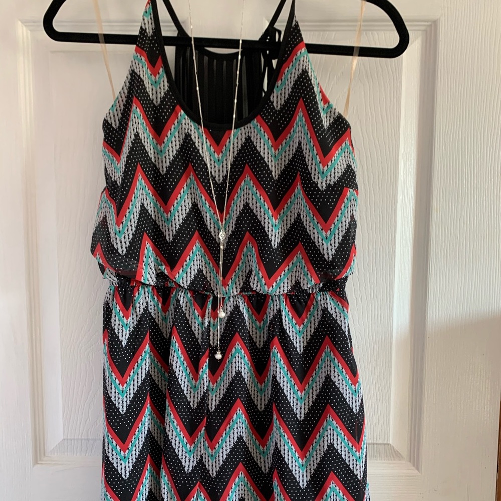 Asymmetrical pattern romper